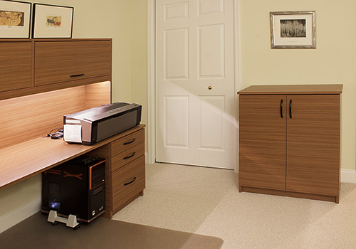 Sophisticated Smart Home Office with Credenza