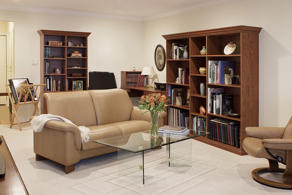 Vertical Open Shelve Bookcases Maximize Small Space