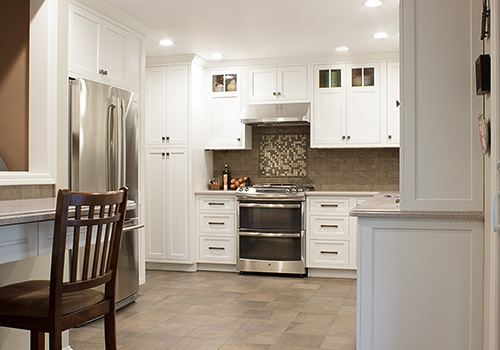 Classic White Shaker Cabinets Kitchen Remodel