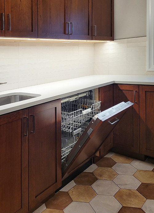 Dishwasher Appliance Panel Matches Cabinetry