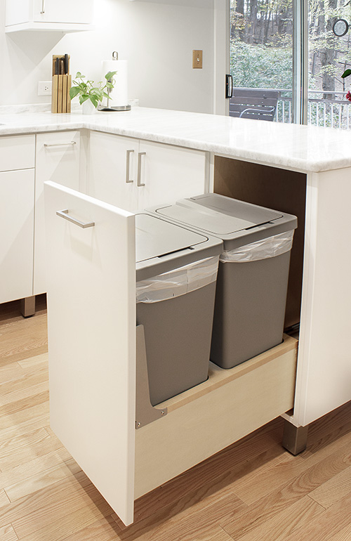 Kitchen Cabinet Drawer for Double Garbage Bins