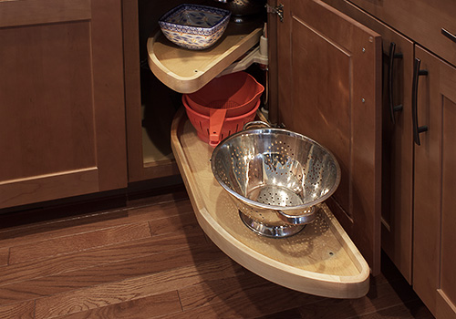 Half Moon Lazy Susan for Corner Cabinet