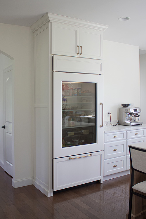 Subzero Refrigerator Panels Integrated into Existing Cabinetry