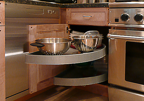 Kitchen Corner Cabinets with Lazy Susan