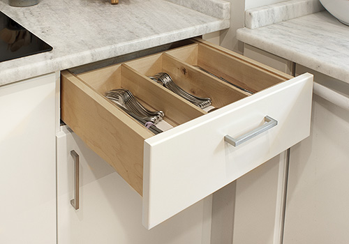 Custom Kitchen Silverware Drawer with Dividers