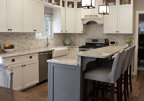 Kitchen Island with Concealed End Panel