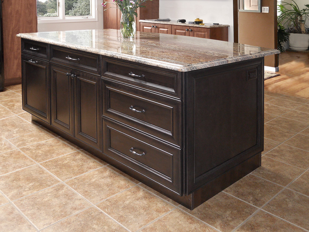 Kitchen Island with Granite Countertop