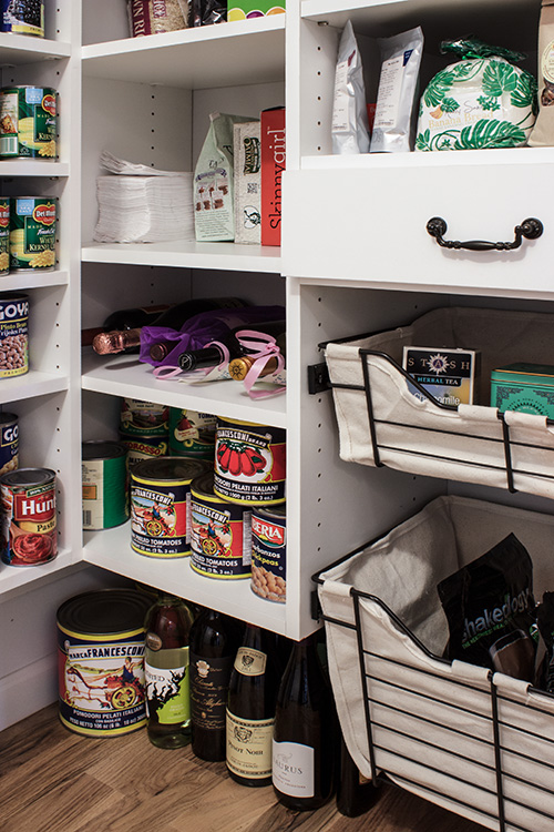 Pantry Closet with Sliding Baskets