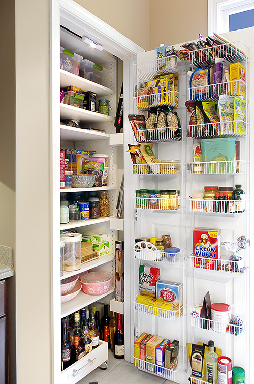 Kitchen Pantry with Door Rack