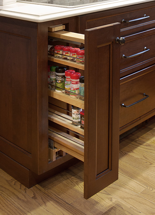 Under Stove Counter Slim Spice Rack Cabinet