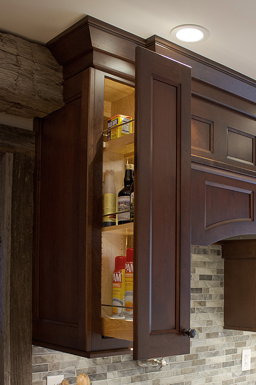 Pull Out Cabinet Left Of Range Hood Close Up