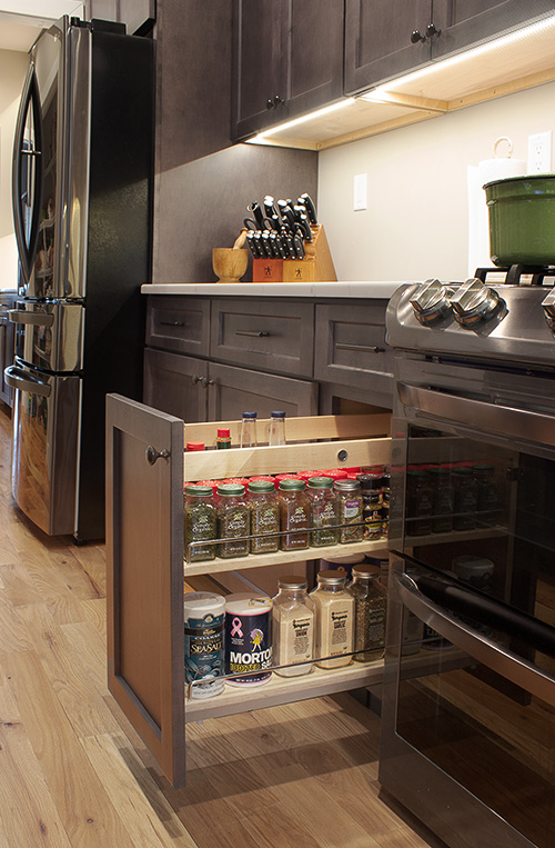 Kitchen Pull-Out Shelves for Spices