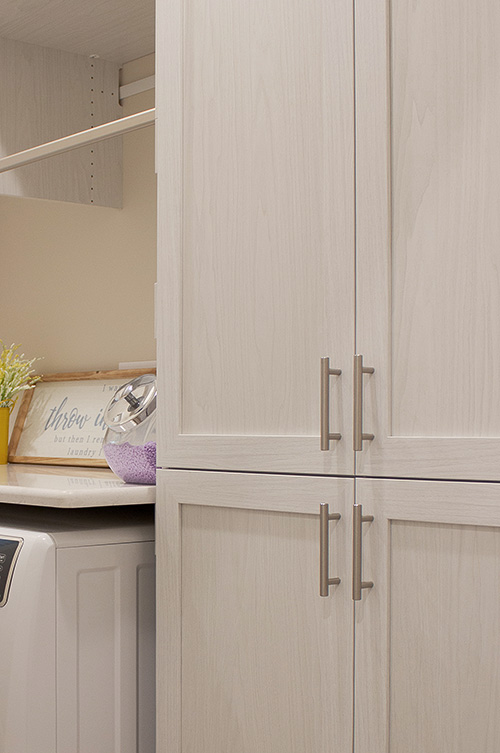 Laundry Cabinets in Winter Fun Finish