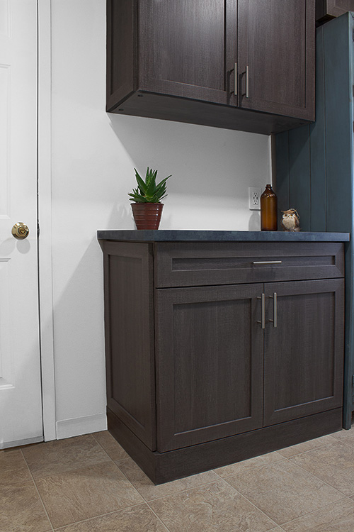 Laundry Cabinet with Hidden Shoe Access