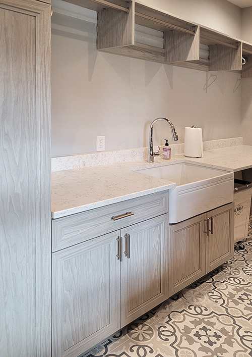 Laundry Room with Hanging Drying Rods
