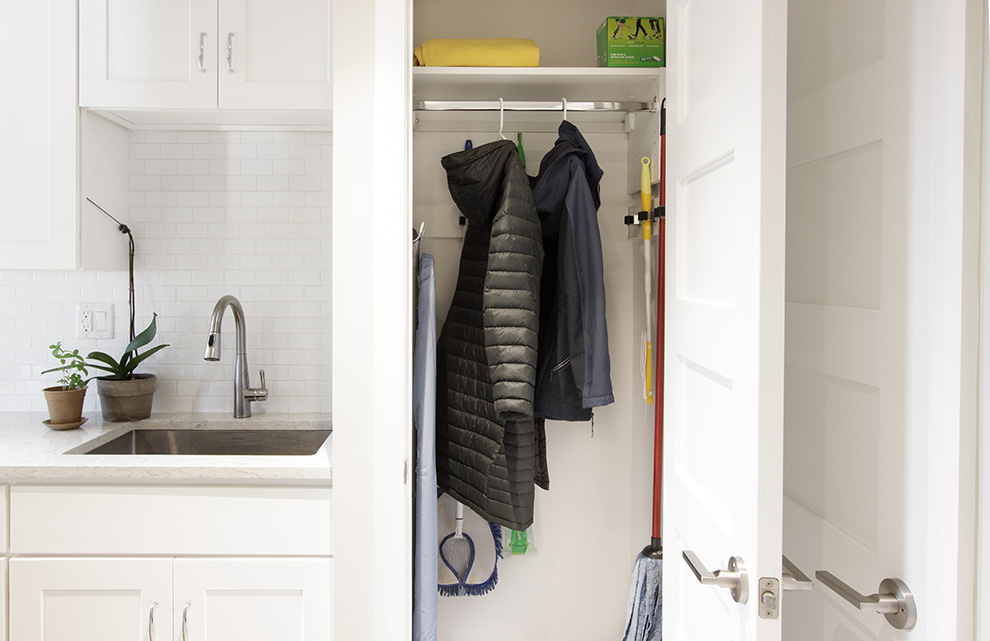 Utility Closet Mudroom