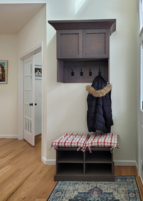 Entryway Small Shoe Bench & Coat Rack with Storage serving the Hudson Valley, NY