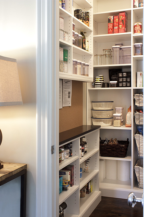 Pantry Closet with Efficient Shelving