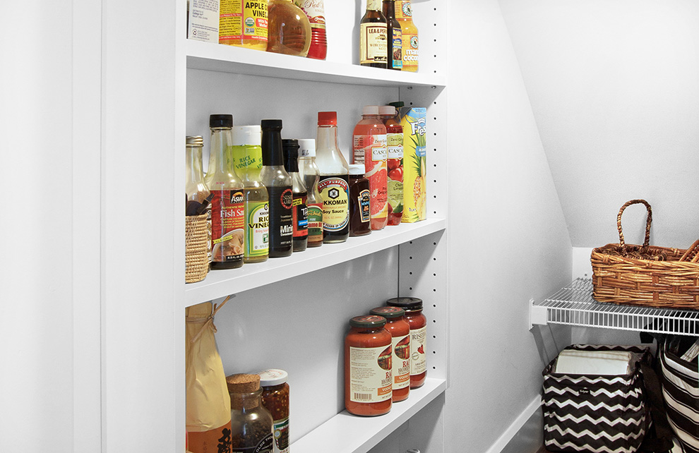 Hidden Storage Converted to Pantry