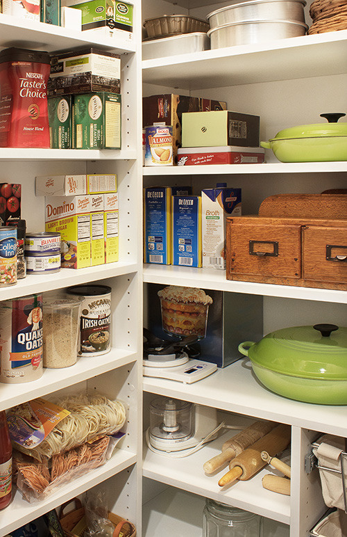 Organized Pantry with Adjustable Shelves