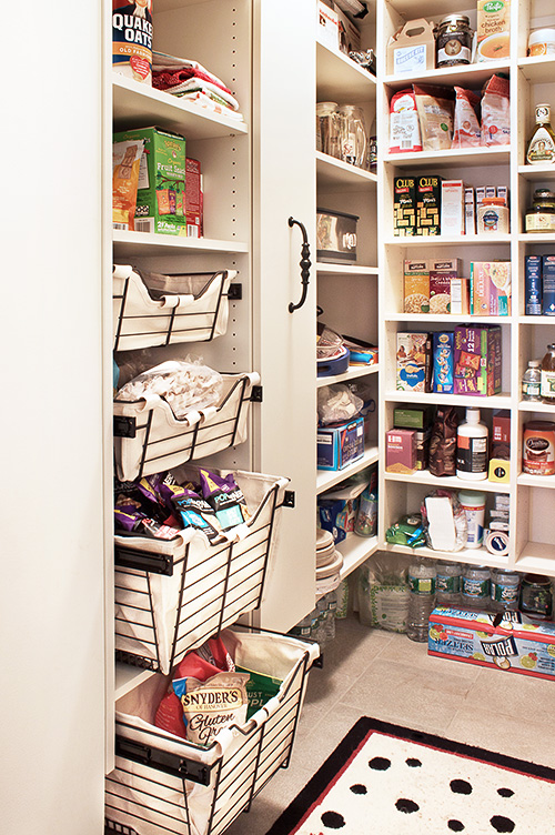 Sliding Pantry Storage Baskets