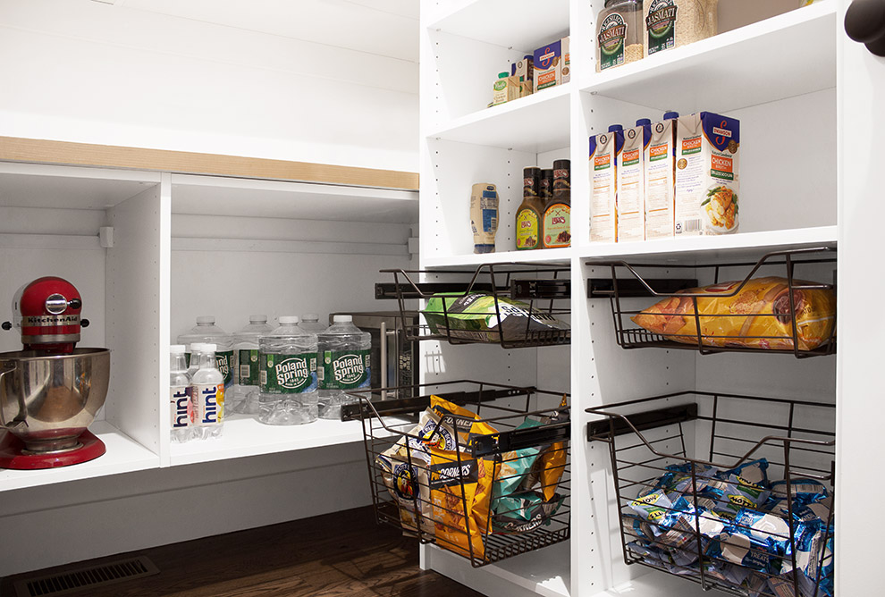 Thoughtful Pantry Organization with Sliding Baskets