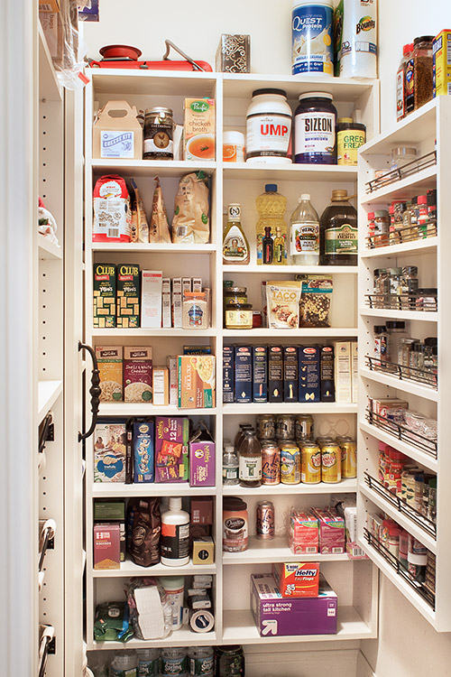 Pantry With Full Spice Rack