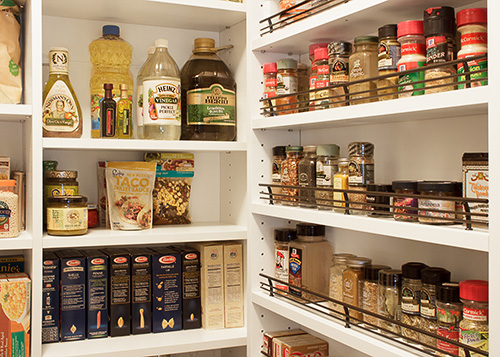 Custom Pantry Wall Mounted Spice Rack with Oil Rubbed Bronze Finish