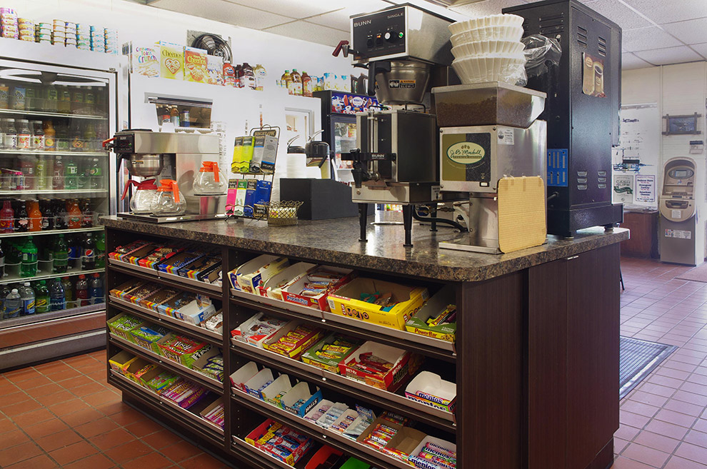 Compact Coffee Station Display Shelving