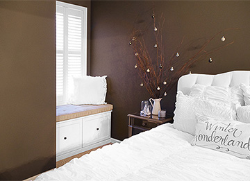 Bedroom Cabinets with Window Seat
