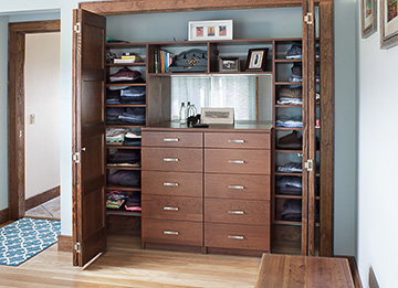 Closet with Built-In Dresser