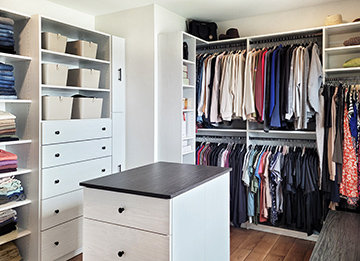 Primary Walk-In Closet with Island