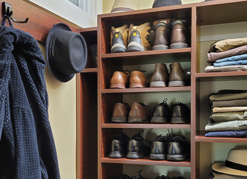 Custom Walk-In Closet and Linen Closet in Historic hHome