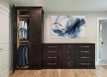 Custom Wardrobe Cabinet & Nighstand in White Plains, NY