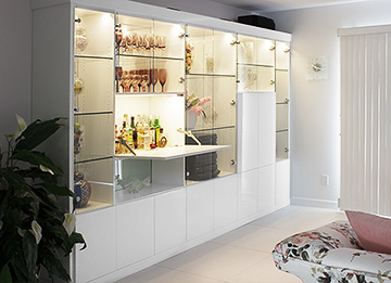 High Gloss White Entertainment Center