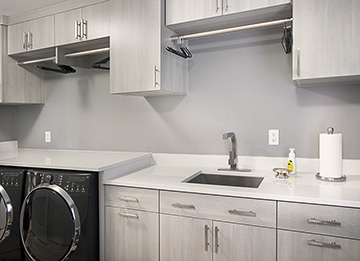 Laundry Room with Multi-Level Counters