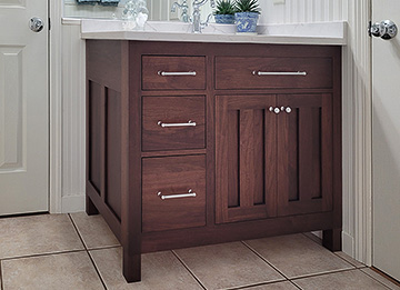 Walnut Craftsman Style Vanity