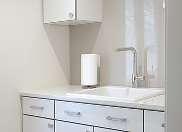 Wash and Dry Laundry Room with Tilt Down Sponge Drawer