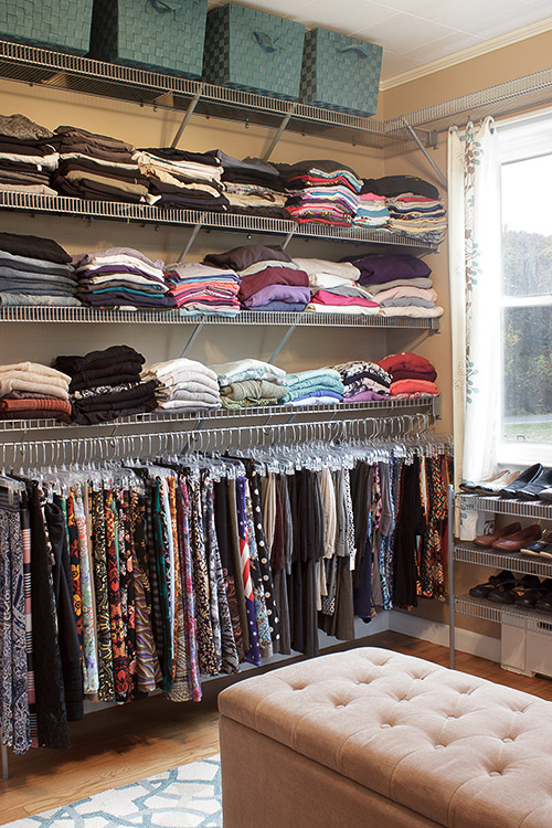 Spacious Dressing Room with Wire Shelving